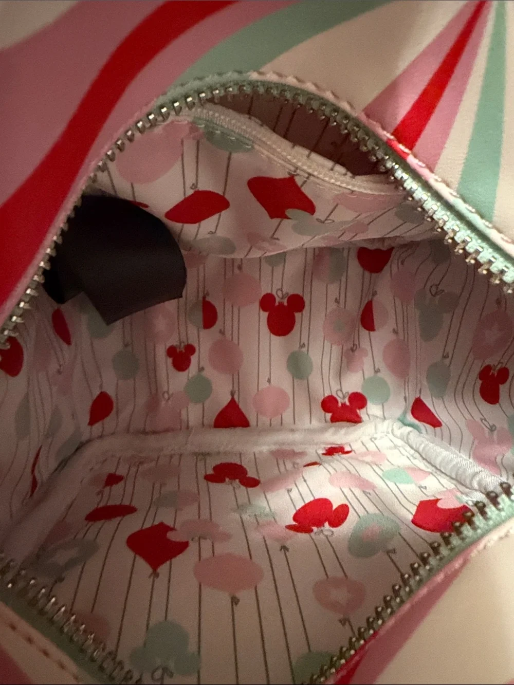 Loungefly Mint & Red Candy Swirl Minnie Crossbody Bag